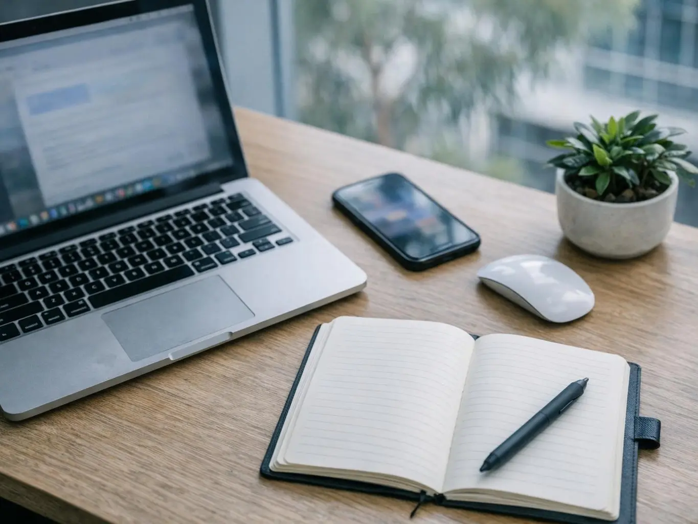 Nowra law firm office with modern website displayed on desktop computer